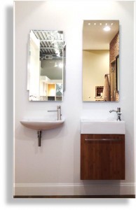 wall mounted sink and cabinet 