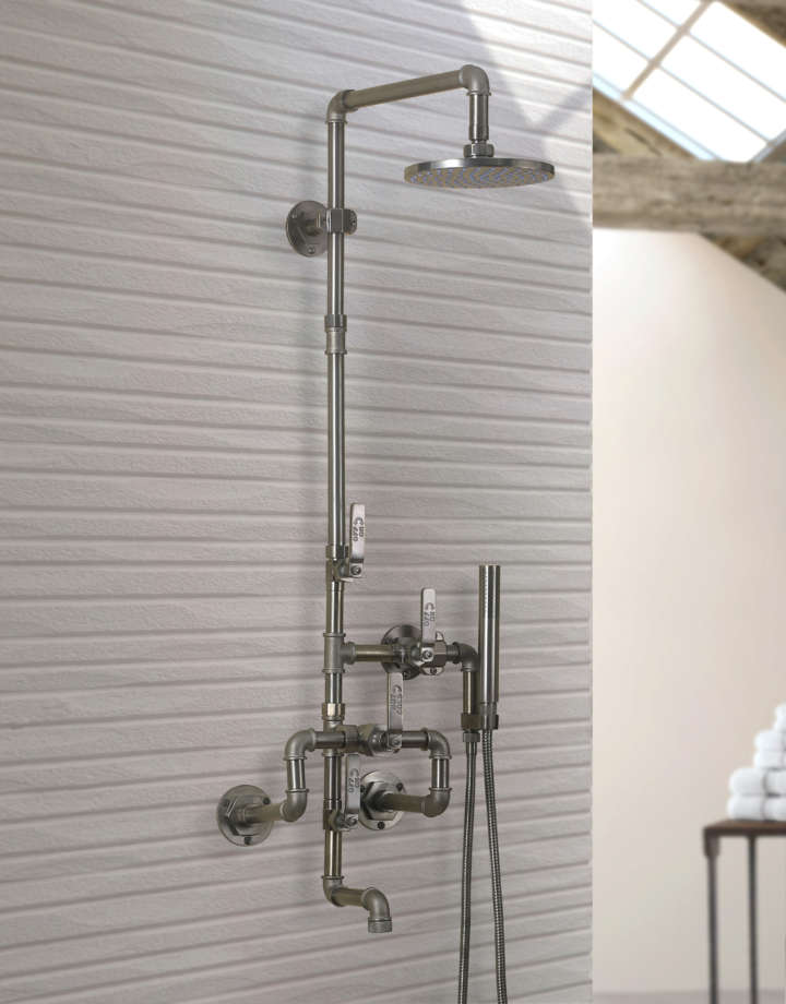 industrial chic shower immerse