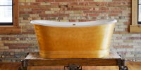 Cast Iron 22K Gold bathtub