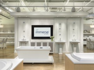 Bath tubs and sinks on display at the Immerse Showroom