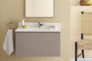 Lacava bathroom sink and vanity on display at the Immerse Showroom in St. Louis