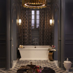 bathtub in luxurious bathroom