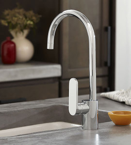 kitchen faucet on display at the Immerse Showroom