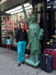 Tami with the Statue of Liberty