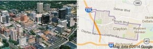 Clayton MO Map