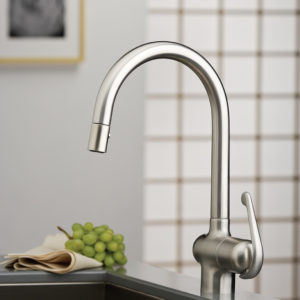 Grohe kitchen faucet on display at the Immerse Showroom