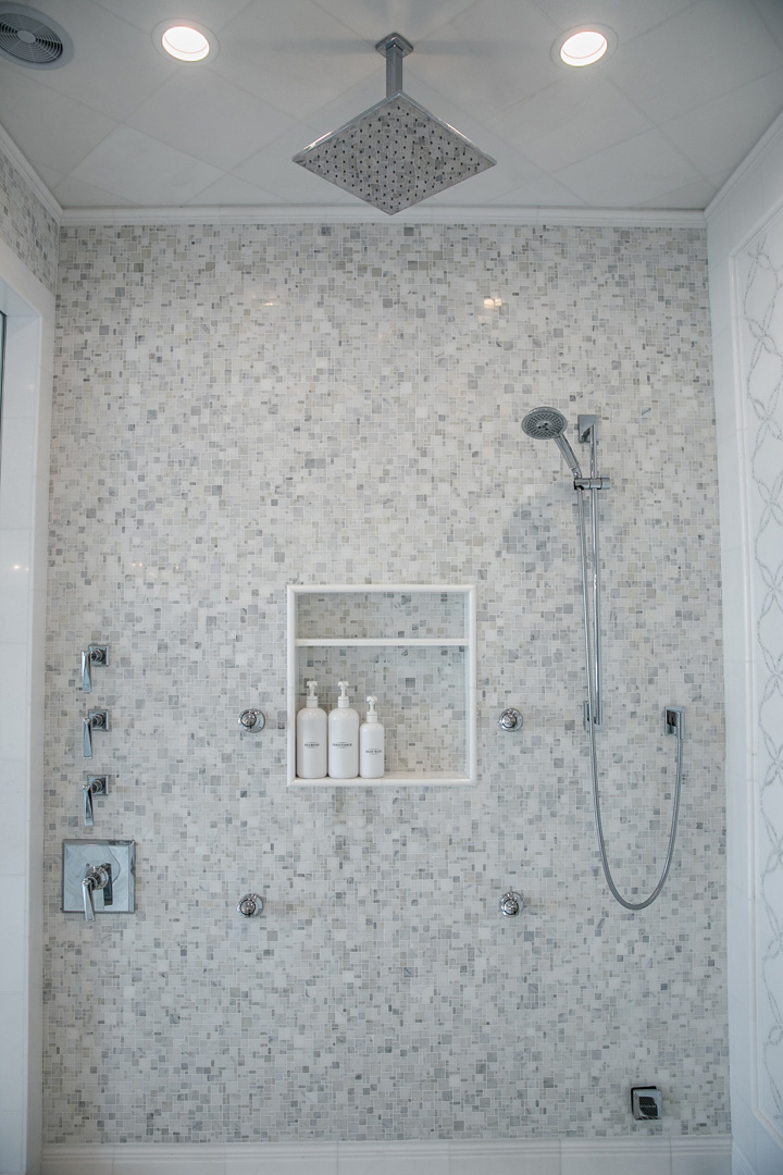 Shower fixtures on display at the Immerse Showroom