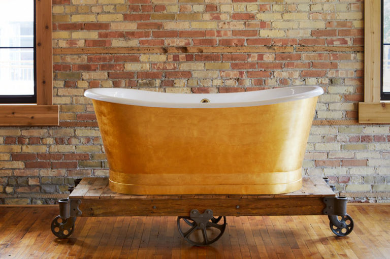 Bath tubs come in all sorts of unique finishes. Custom paint yours, choose from silver, gold, copper, wood, stone or cement.