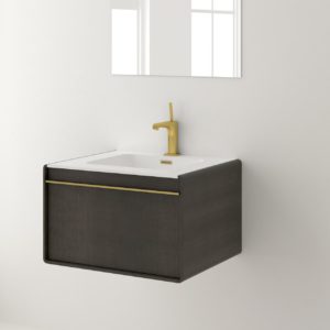 bathroom vanity and sink on display at the immerse showroom in st louis