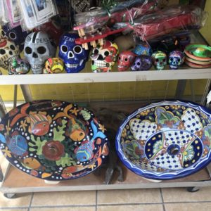 different colored sink bowls from mexico