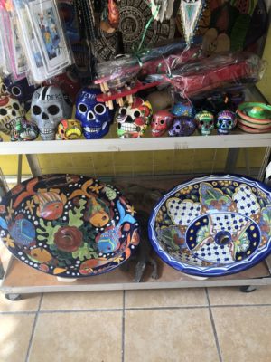 different colored sink bowls from mexico