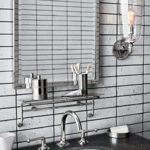 waterworks faucet, sink, and accessories, on display at the immerse showroom in st. louis