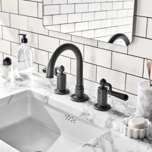 bathroom faucet, sink, and accessories at the immerse showroom in st. louis