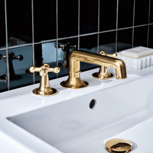 waterworks faucet and sink on display at the immerse gallery showroom in st. louis