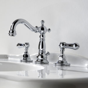 canterbury bathroom faucet and sink on display at the immerse showroom in st. louis