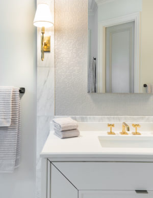 beautiful bathroom mirrors, lighting, sink and faucet