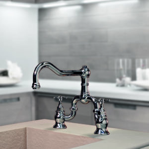 newport brass kitchen sink faucet on display at the immerse showroom