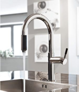 graff kitchen and bathroom faucet on display at the immerse showroom