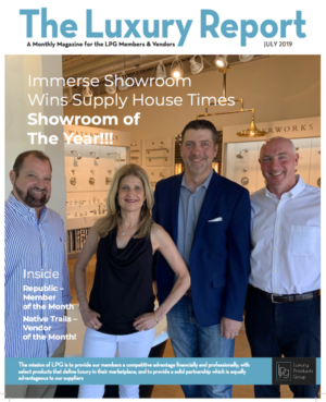 Immerse designers on the cover of the Luxury Report