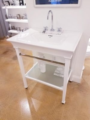 decolav bathroom sink and vanity on display at the immerse showroom in st. louis