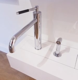 luxury dxv faucet on display at the immerse showroom in st. louis