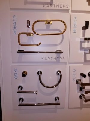 close up of the kartners monaco fixtures at the immerse gallery in st. louis