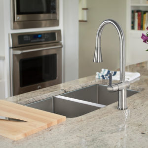 robern kitchen faucet and sink on display at the immerse showroom in st. louis