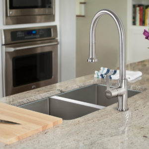 bernadine kitchen faucet on display at the immerse showroom in st. louis