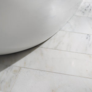 marble tiled surface at immerse bathroom showroom in st. louis