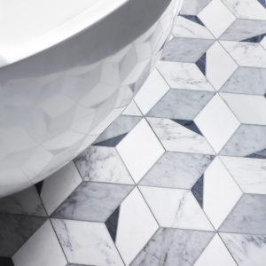 luxury bathroom tile and accessories on display at the immerse showroom in st. louis