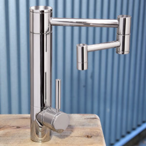 waterstone hunley kitchen faucet on display at the immerse showroom