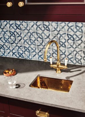 waterworks bathroom tile accessories and bathroom sink on display at immerse
