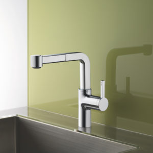 luxury kwc kitchen faucet on display at the immerse fixtures showroom
