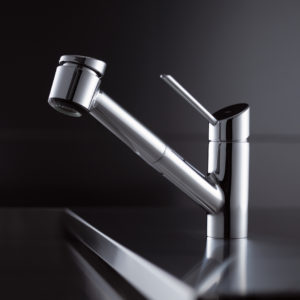 small luxury kwc faucet on display at the immerse showroom gallery
