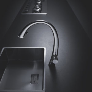 kwc faucet and sink on display at the immerse showroom in st. louis
