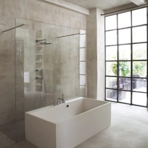 mr steam shower and bathtub on display at the immerse bathroom showroom