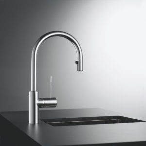 kwc faucet at the immerse fixtures gallery showroom in st. louis