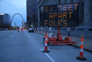 modot sign with stl arch in the background for immerse's may 18th reopening