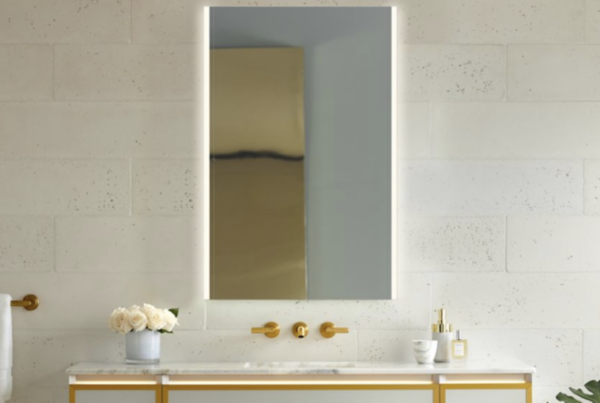 luxury bathroom lighting led mirror