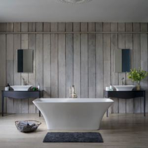 victoria and albert freestanding rav tub in designed bathroom space