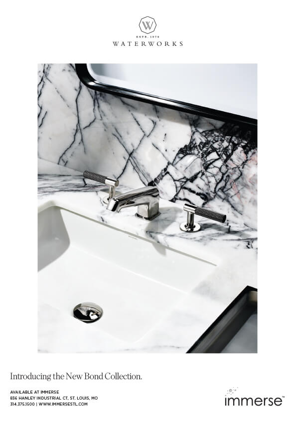 waterworks luxury bathroom faucets and fittings at the immerse product showroom in st. louis