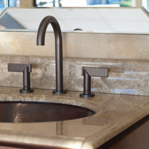 luxury faucet and sink at the immerse bathroom showroom in st. louis