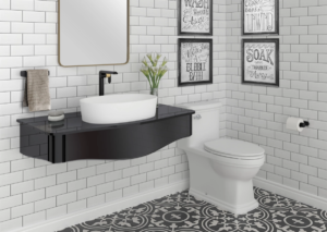 bathroom sink, toilet, and accessories - find more remodeling designs at the immerse showroom