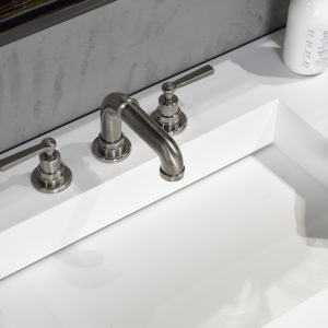 ambiance faucet and sink at the immerse fittings showroom in st. louis
