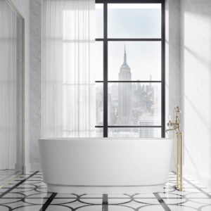 luxury bath tub and surface at the immerse designer product showroom in st. louis