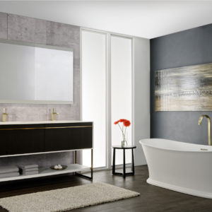 beautiful cloud bathtub and wetstyle furniture at the immerse showroom in st. louis