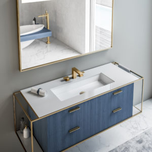 lacava mirror and luxury vanity at immerse bath showroom