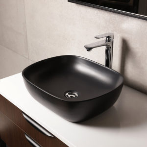 bathroom sink with flou faucet at the immerse bath showroom