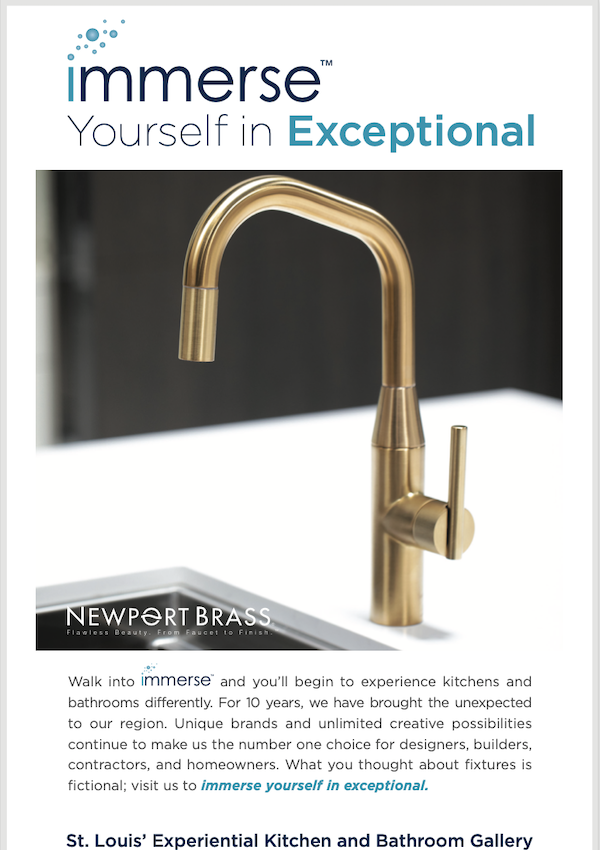 immerse yourself in newport brass ad